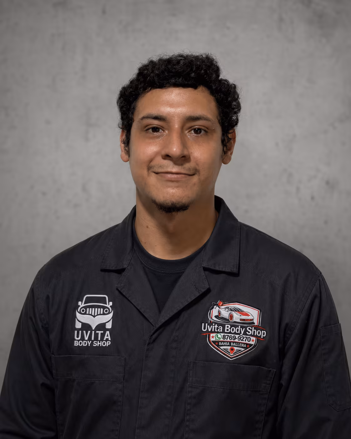 Johel, straightening and detailing technician at Uvita Body Shop